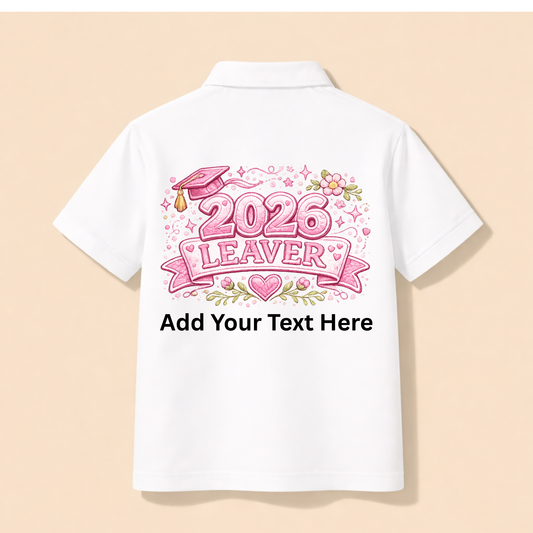 DTF Leaver 2026 Pink Embroidery Effect Add Your Text