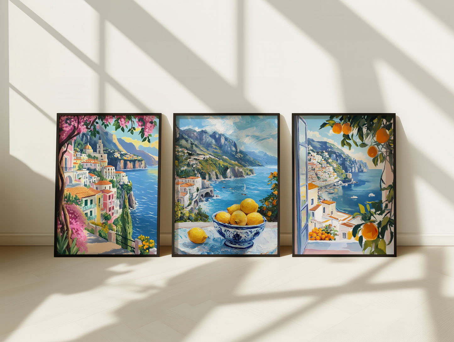 Set Of 3 Prints Amalfi Coast Wall Art