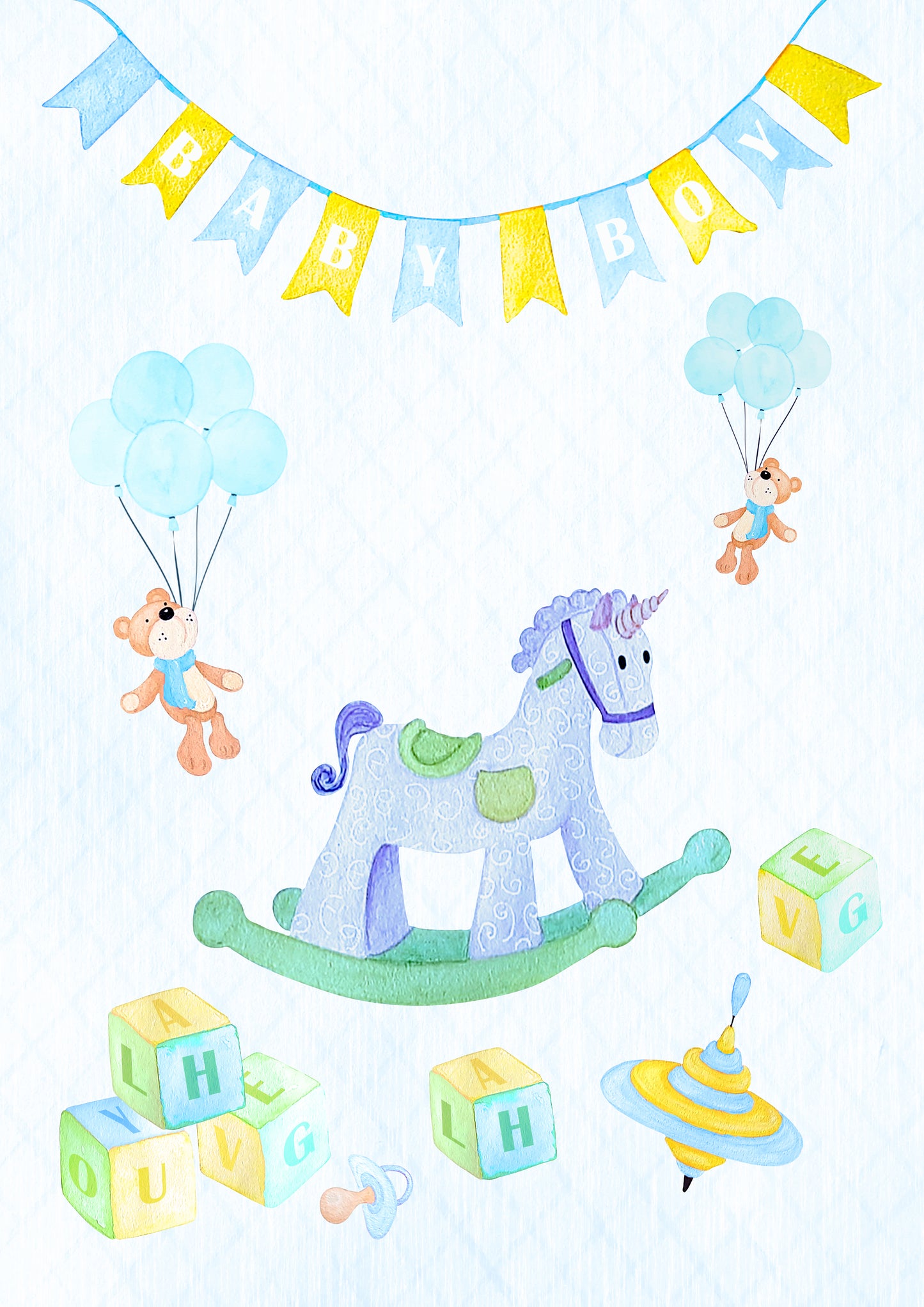 Baby Boy Nursery Bedroom Set Of 3 Wall Art Prints