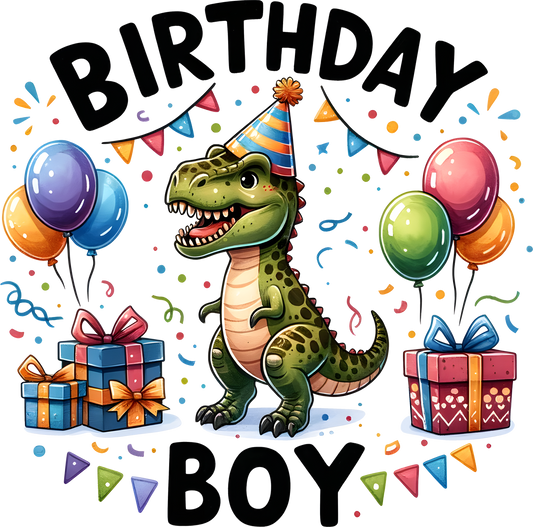 DTF Dino Birthday Boy