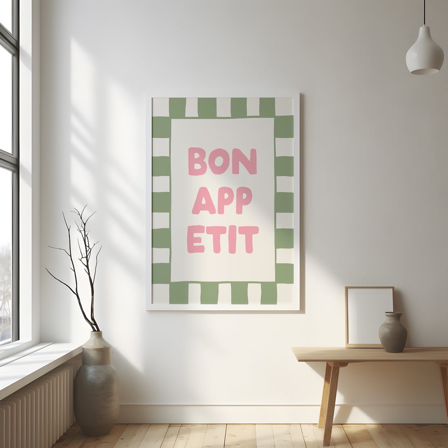 Bon Appetit Kitchen Quote Print Wall Art Decor