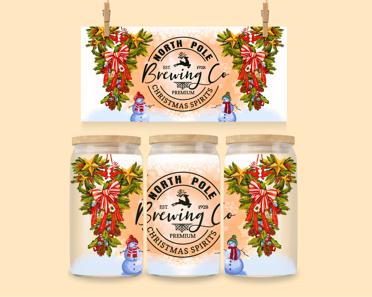 16oz UVDTF North Pole