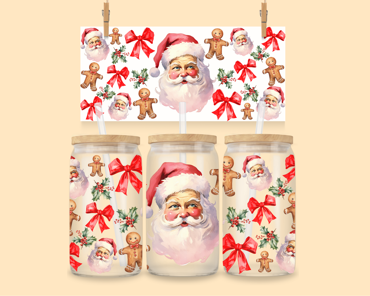16oz UVDTF Santa