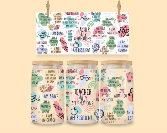 16oz Libbey Teacher Daily Affirmations