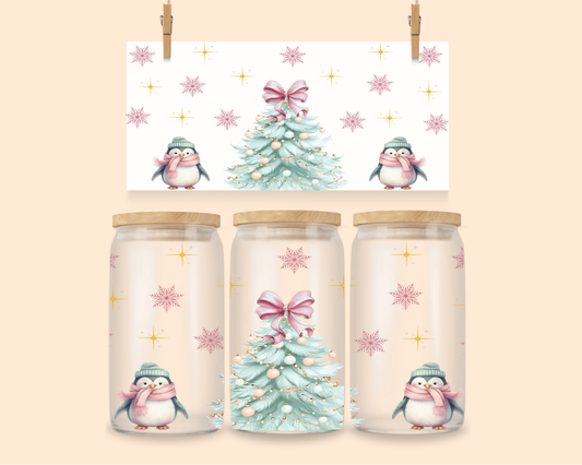 16oz UVDTF Christmas Penguins
