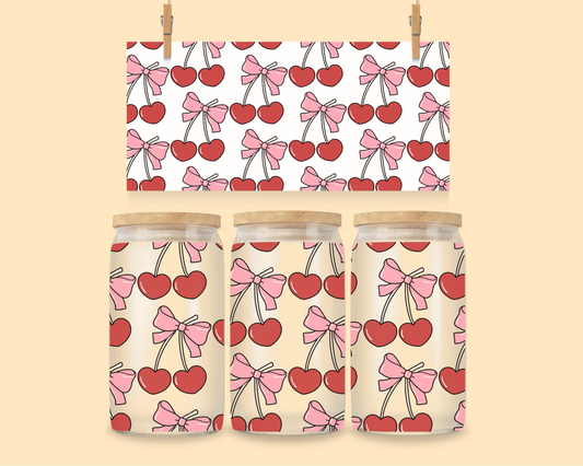 16oz UVDTF Wrap Cherry & Bows