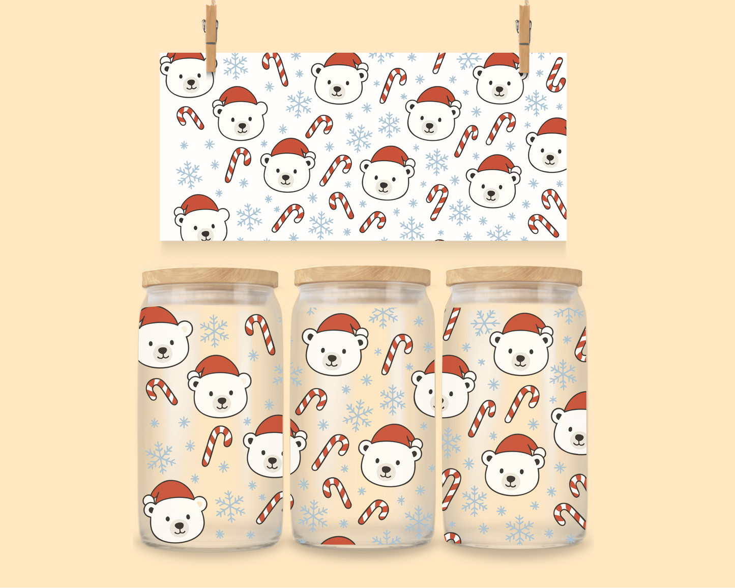 16oz UVDTF Polar Bear