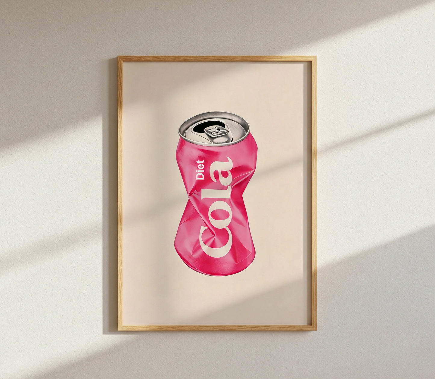 Wall Art Pink Diet Cola Can Print