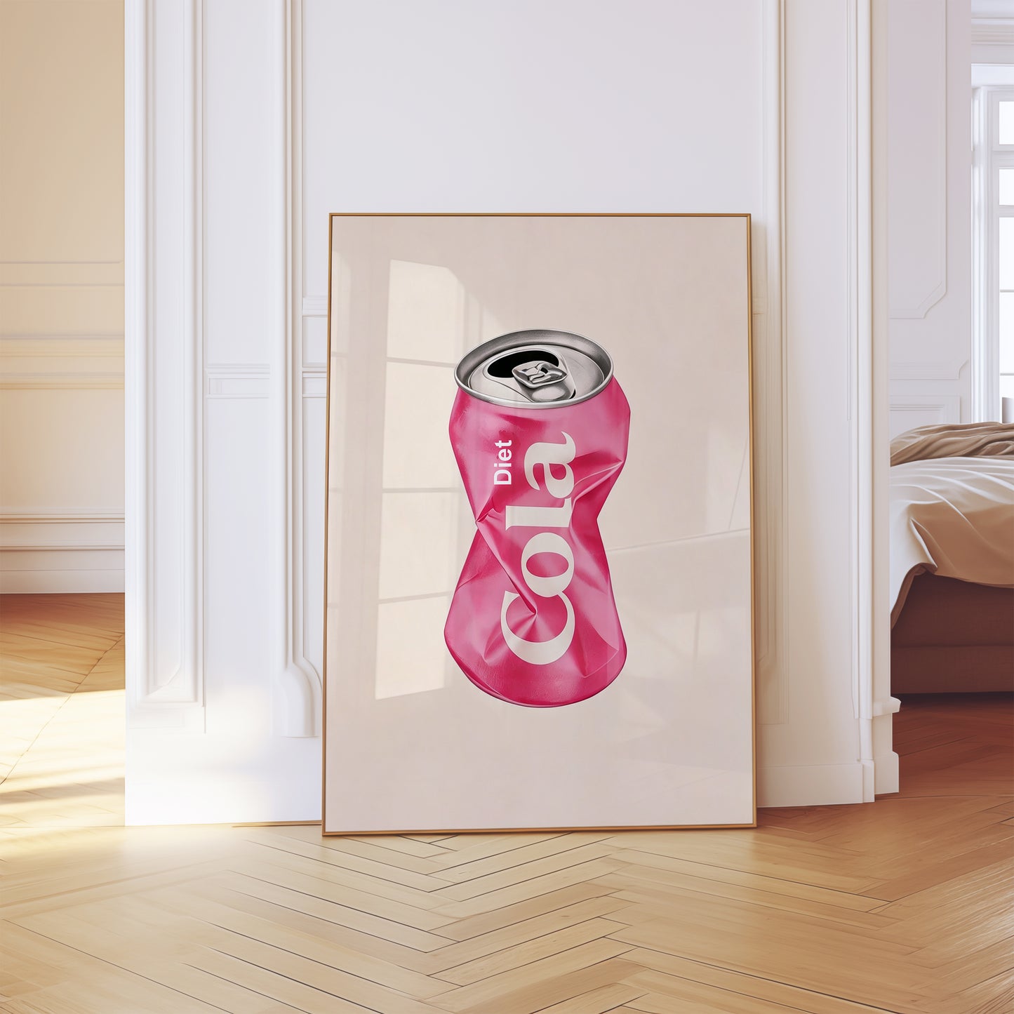 Wall Art Pink Diet Cola Can Print