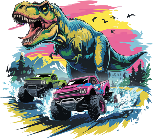 DTF Monster Truck Dino