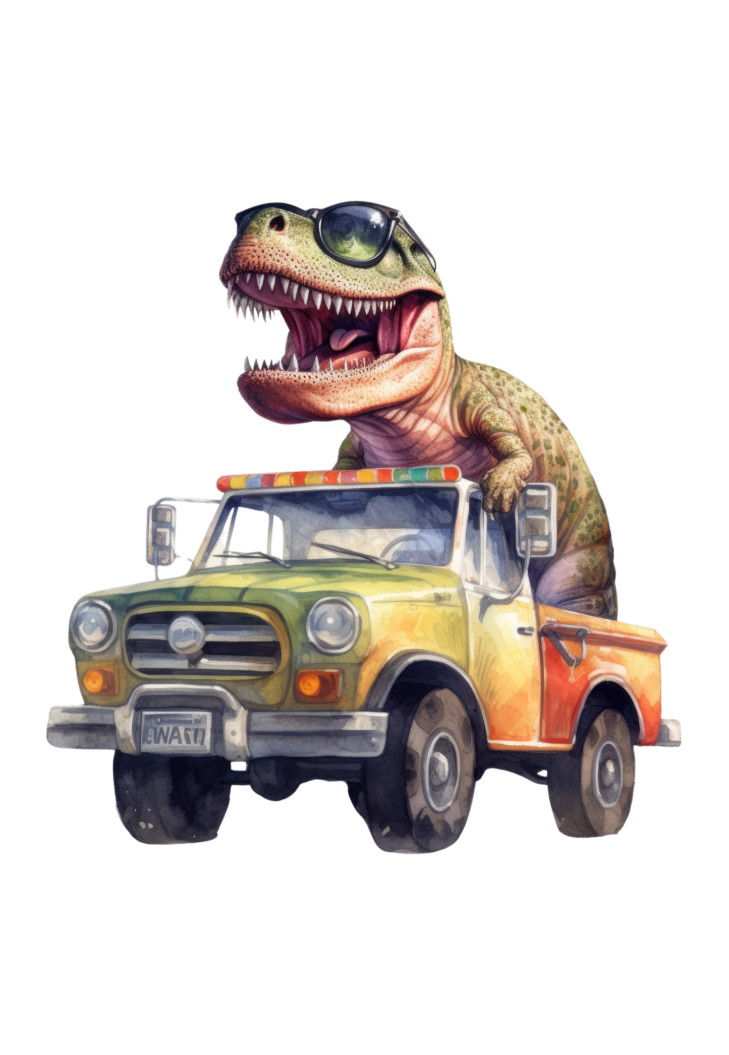Set Of 3 Wall Art Nursery/Bedroom Dinosaur Monster Truck