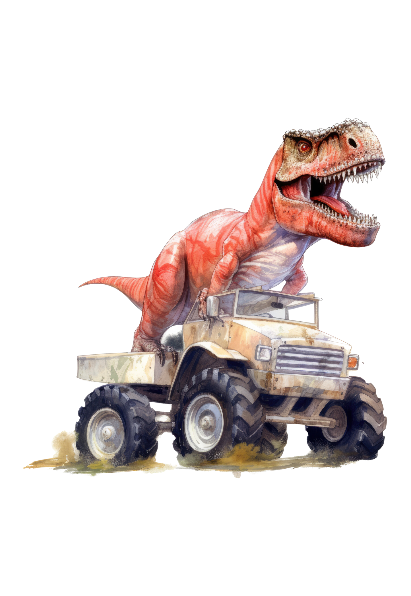 Set Of 3 Wall Art Nursery/Bedroom Dinosaur Monster Truck