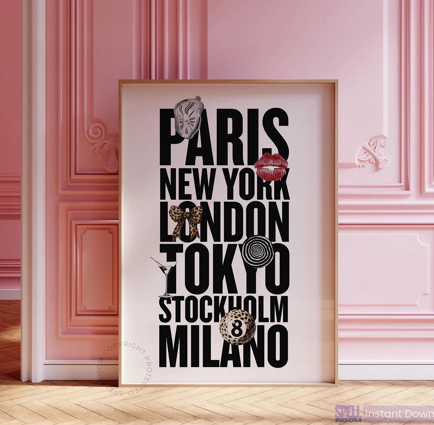 Wall Art Print Fashion Paris New York London