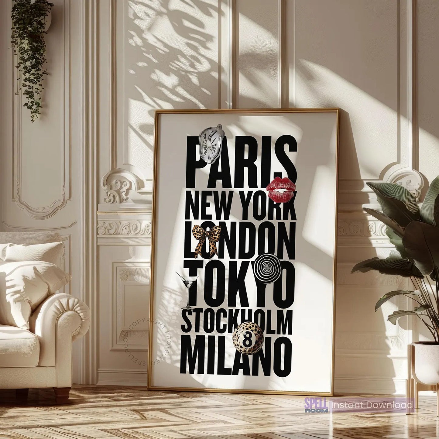 Wall Art Print Fashion Paris New York London