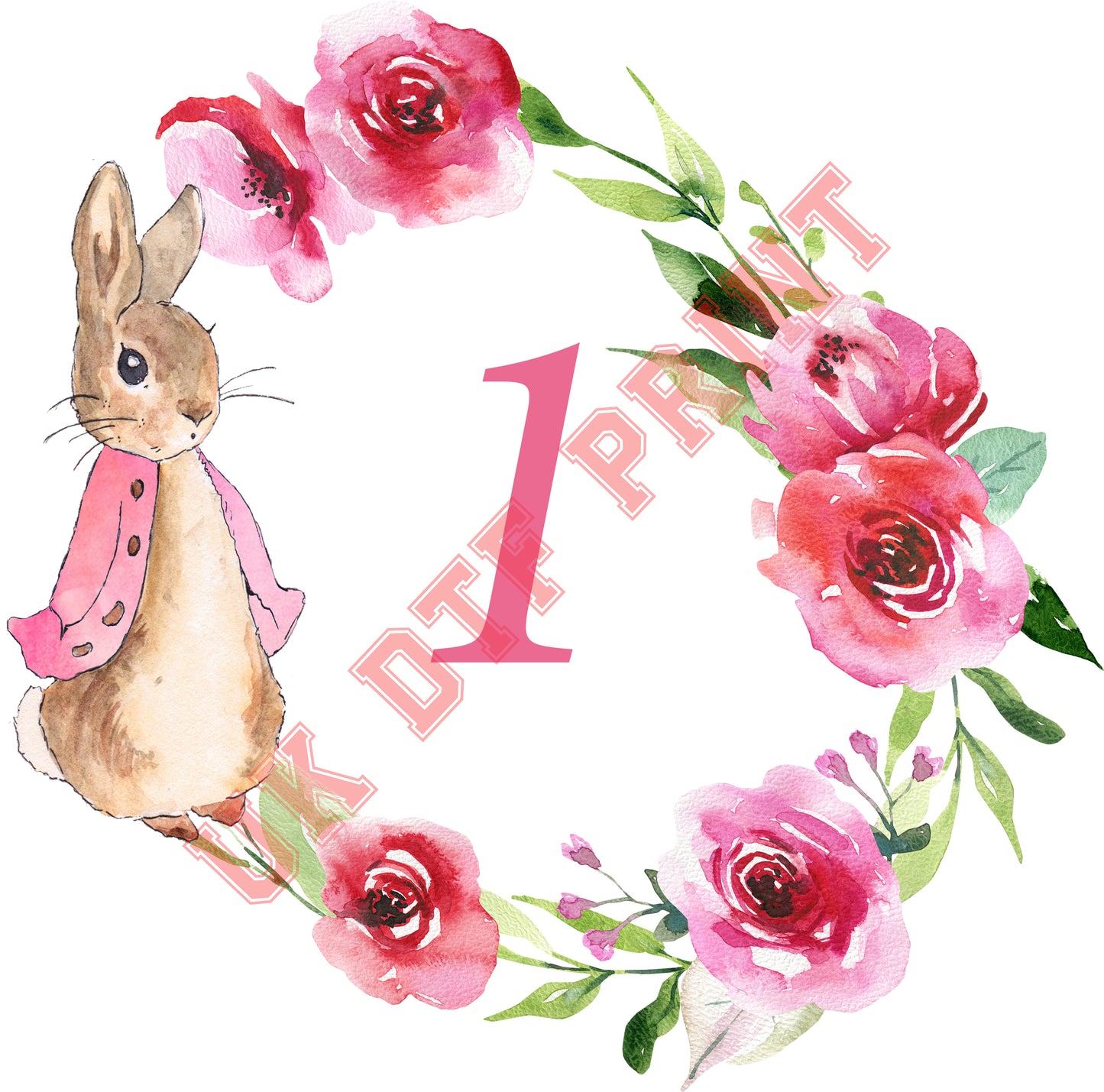 Digital Download Bunny Wreath 1-5 Years Bundle