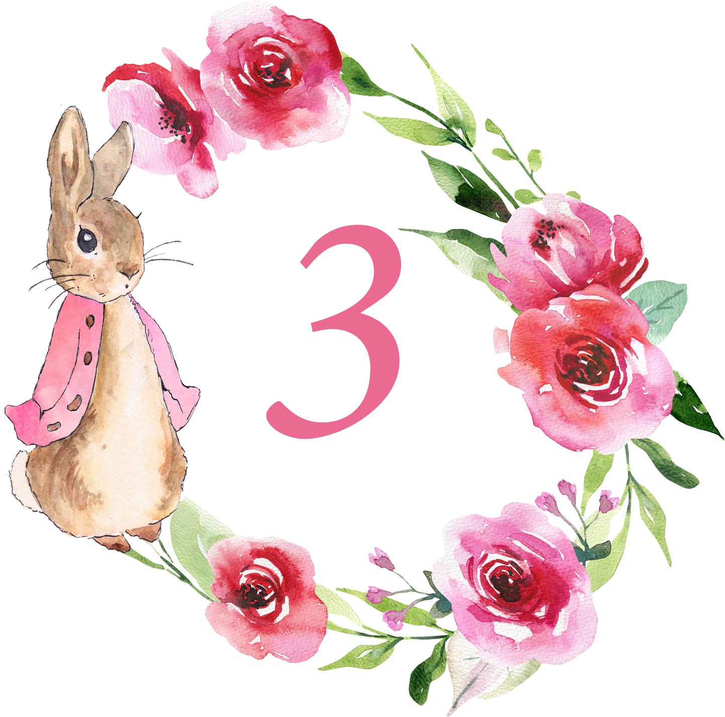 Digital Download Bunny Wreath 1-5 Years Bundle