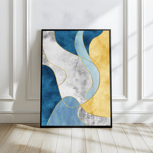 Teal Abstract Wall Art Print