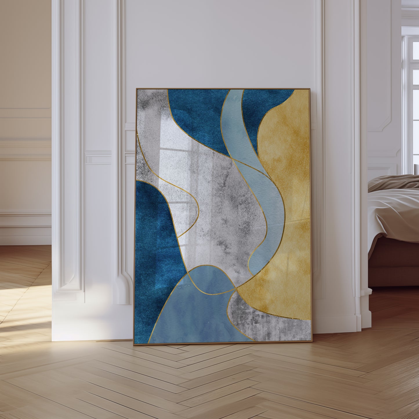 Art Print Teal Abstract Wall