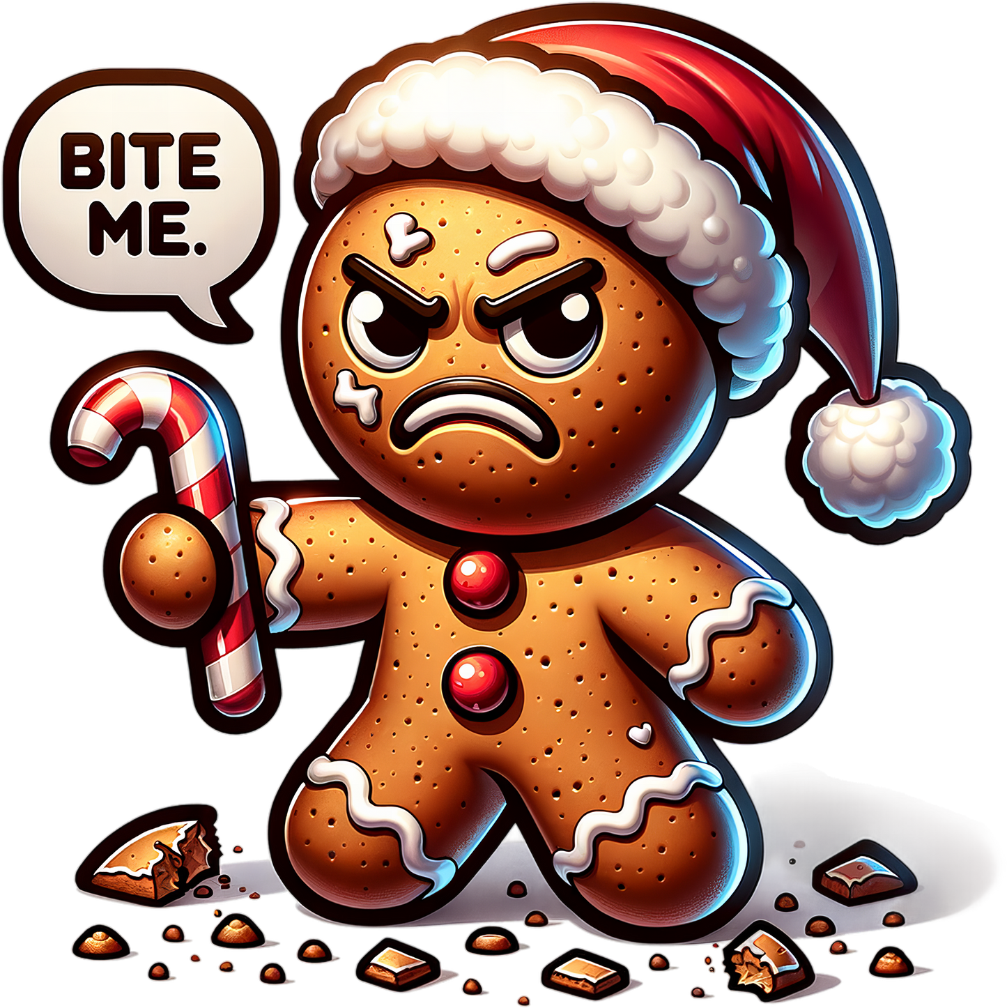DTF Bite Me Gingerbread Man