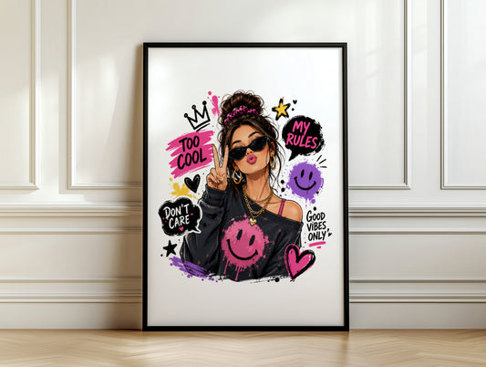 Wall Art Print Good Vibes Only