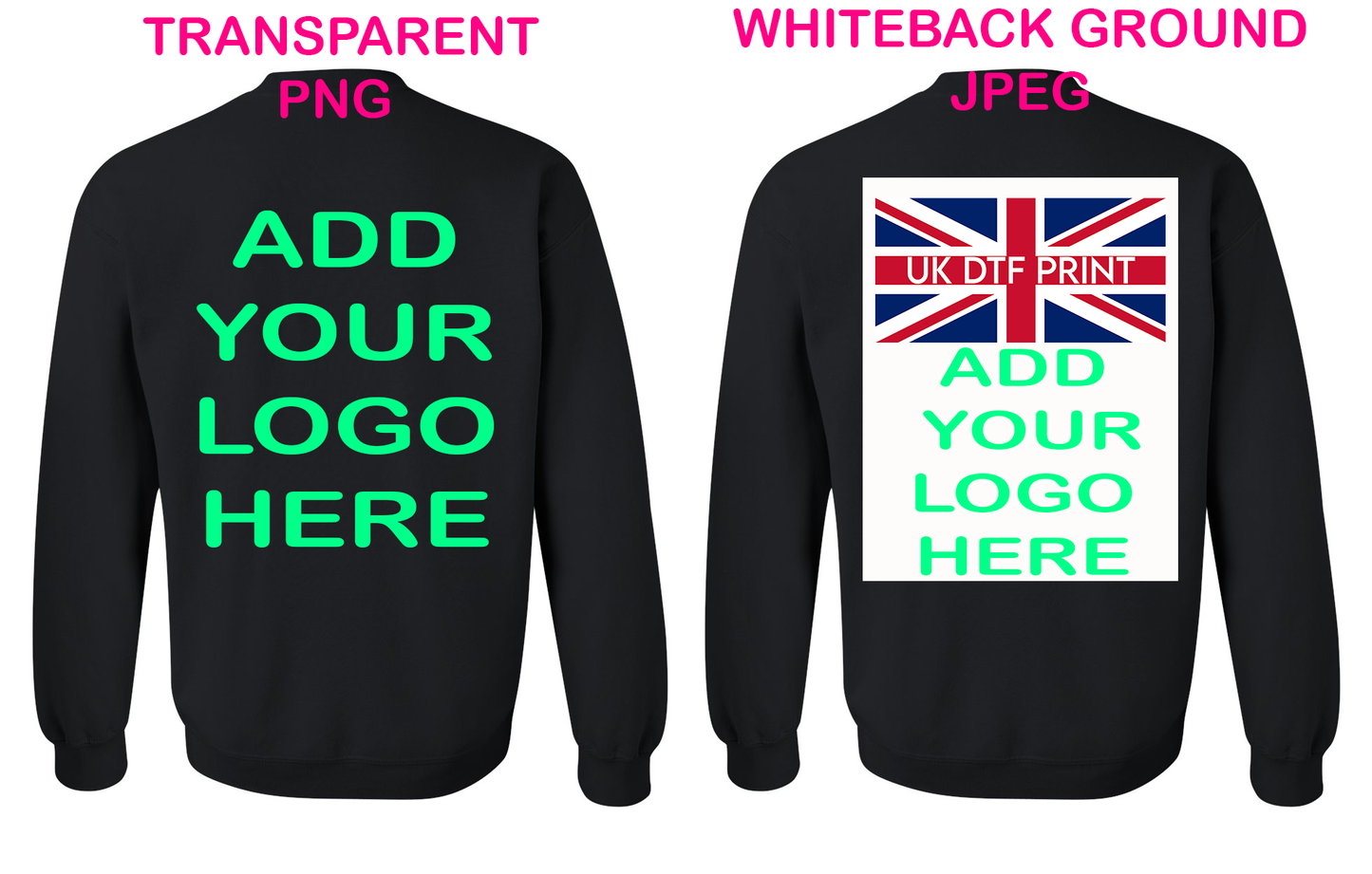 DTF Add Your Logo Full Back