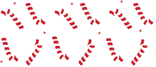 16oz UVDTF Candy Cane