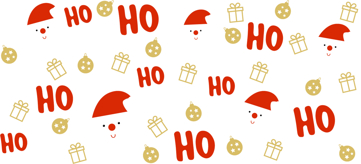 16oz UVDTF Santa Ho Ho Ho