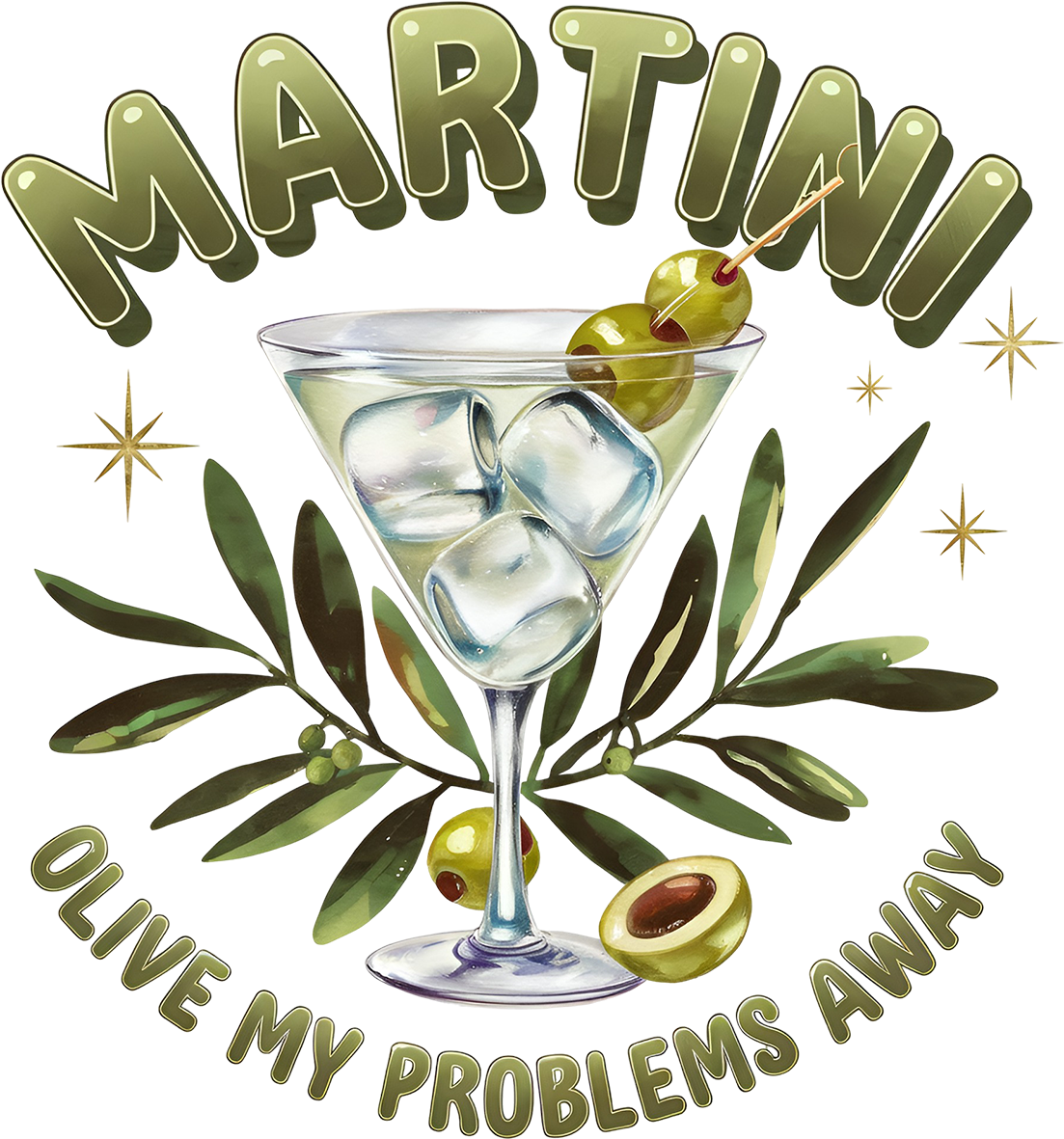 Single UVDTF Martini