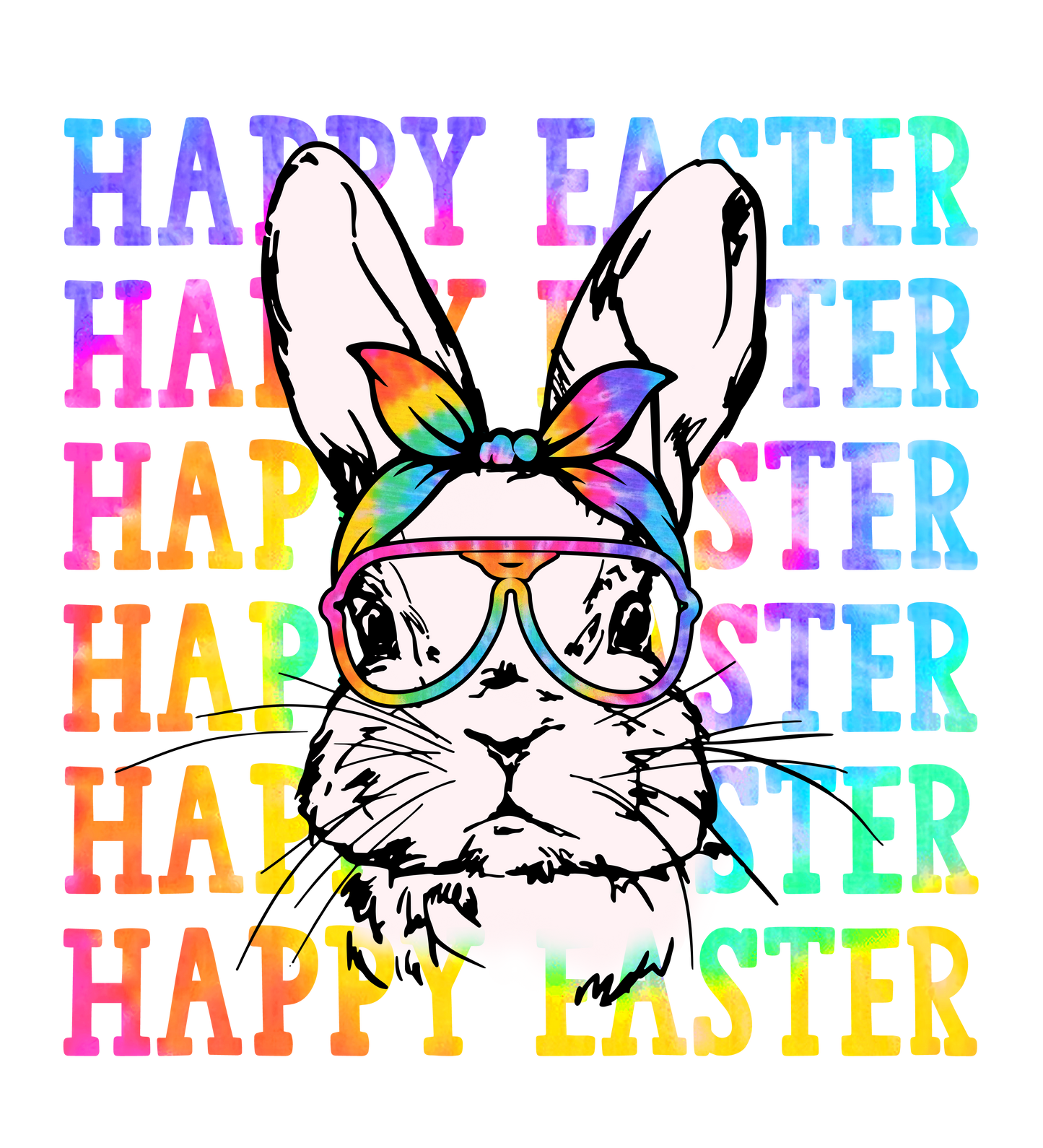 Ready To Press DTF Transfer Happy Easter Bunny