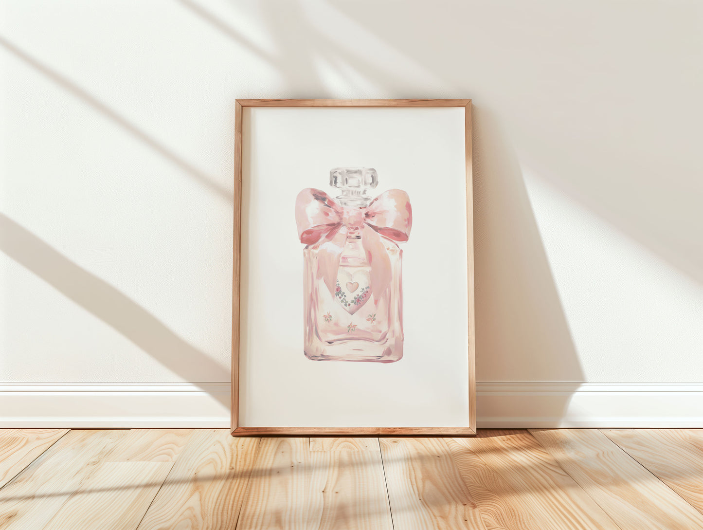 Wall Art Print Pink Perfume Bottle