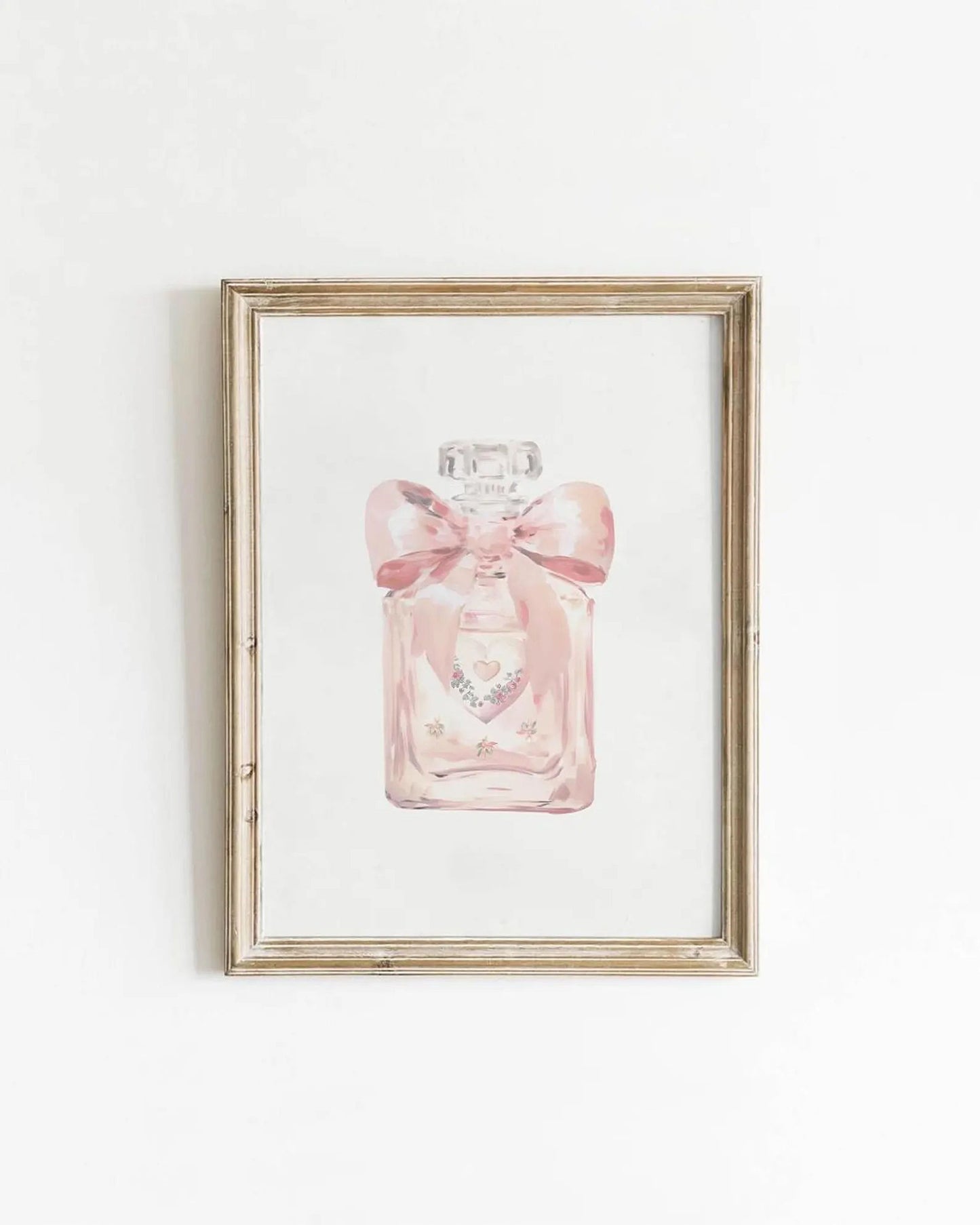 Wall Art Print Pink Perfume Bottle
