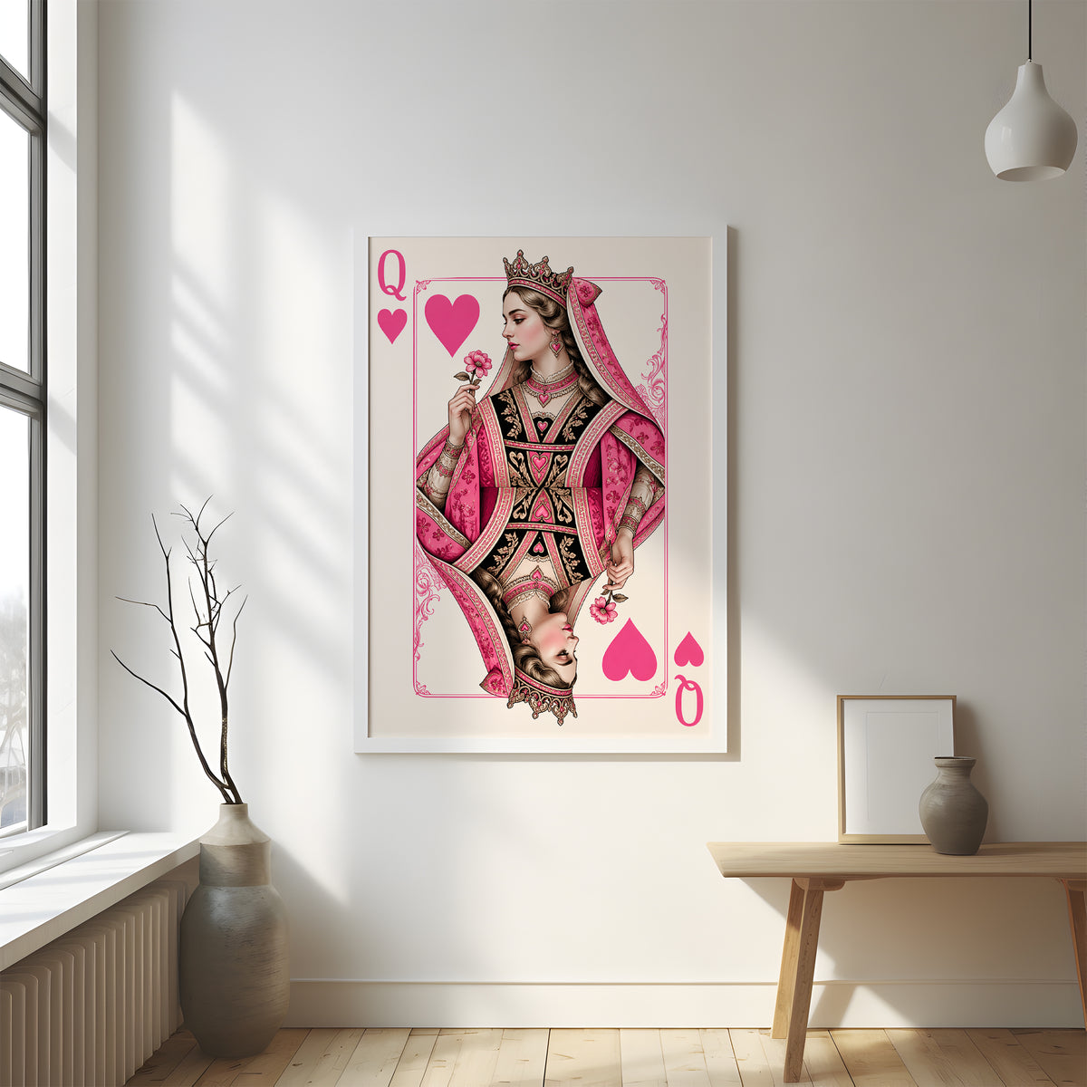 Wall Art Print Queen Of Hearts