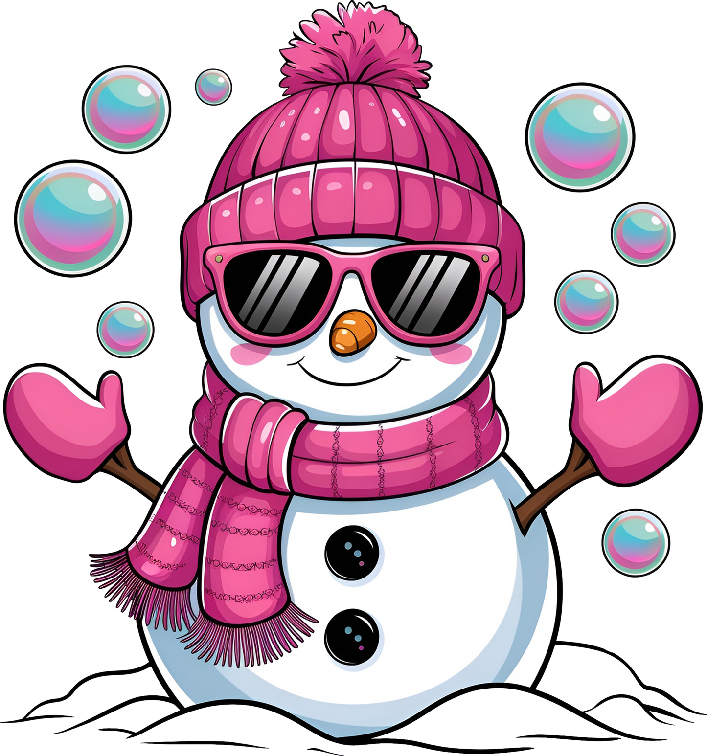 Single UVDTF Snowman