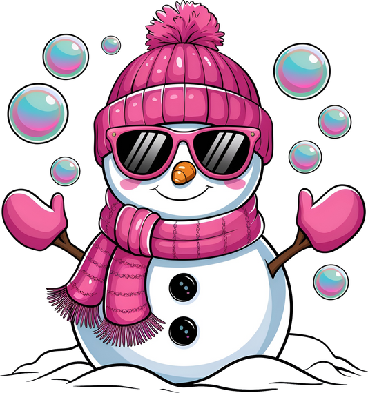 Single UVDTF Snowman