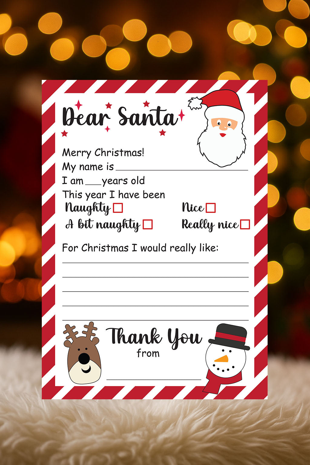A4 Letter To Santa Certificate