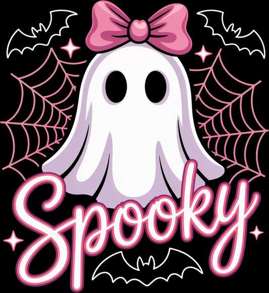 DTF Spooky Ghost (Transparent Background)