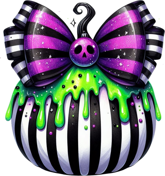 DTF Halloween Stripey Pumpkin