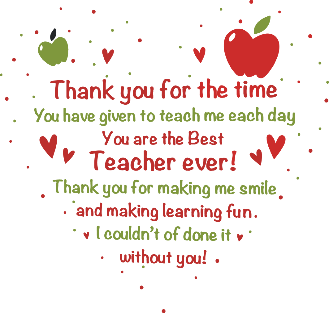 Single UVDTF Teacher Heart Shape
