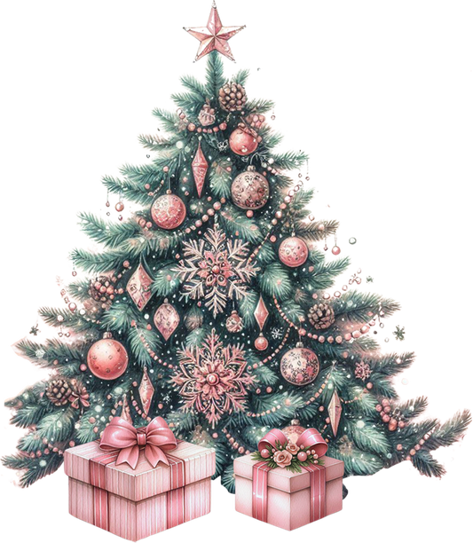 DTF Pink Christmas Tree