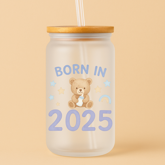 Single UVDTF Born In 2025 Blue Teddy