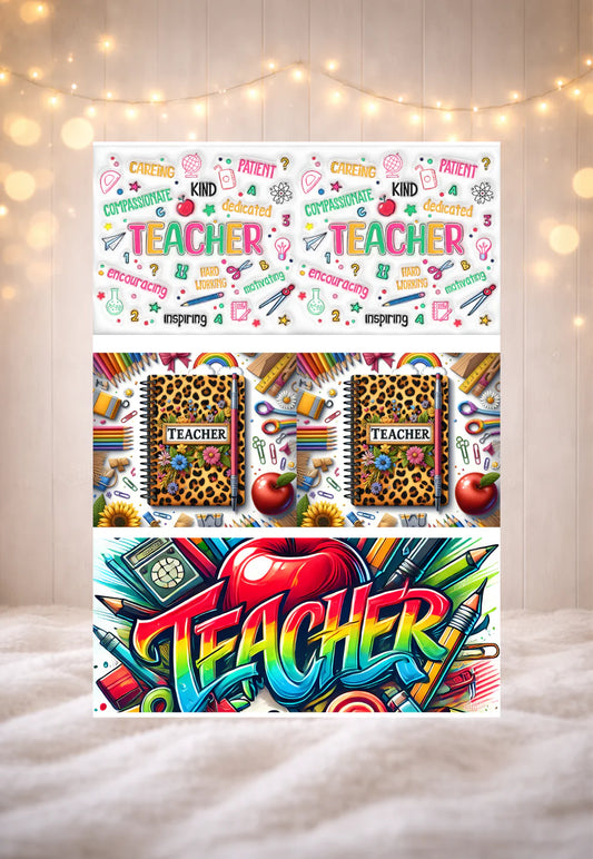 Sublimation Teacher 3 x Mug Transfer A4 | 21cm x 29.7cm Gang Sheet | UK DTF