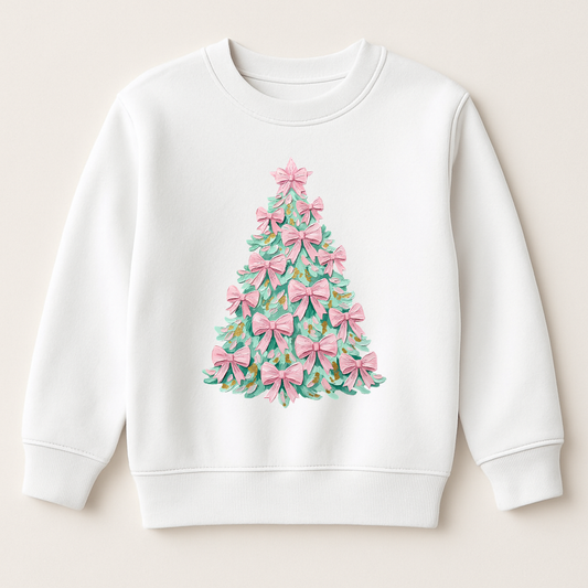 DTF Pink Bow Christmas Tree