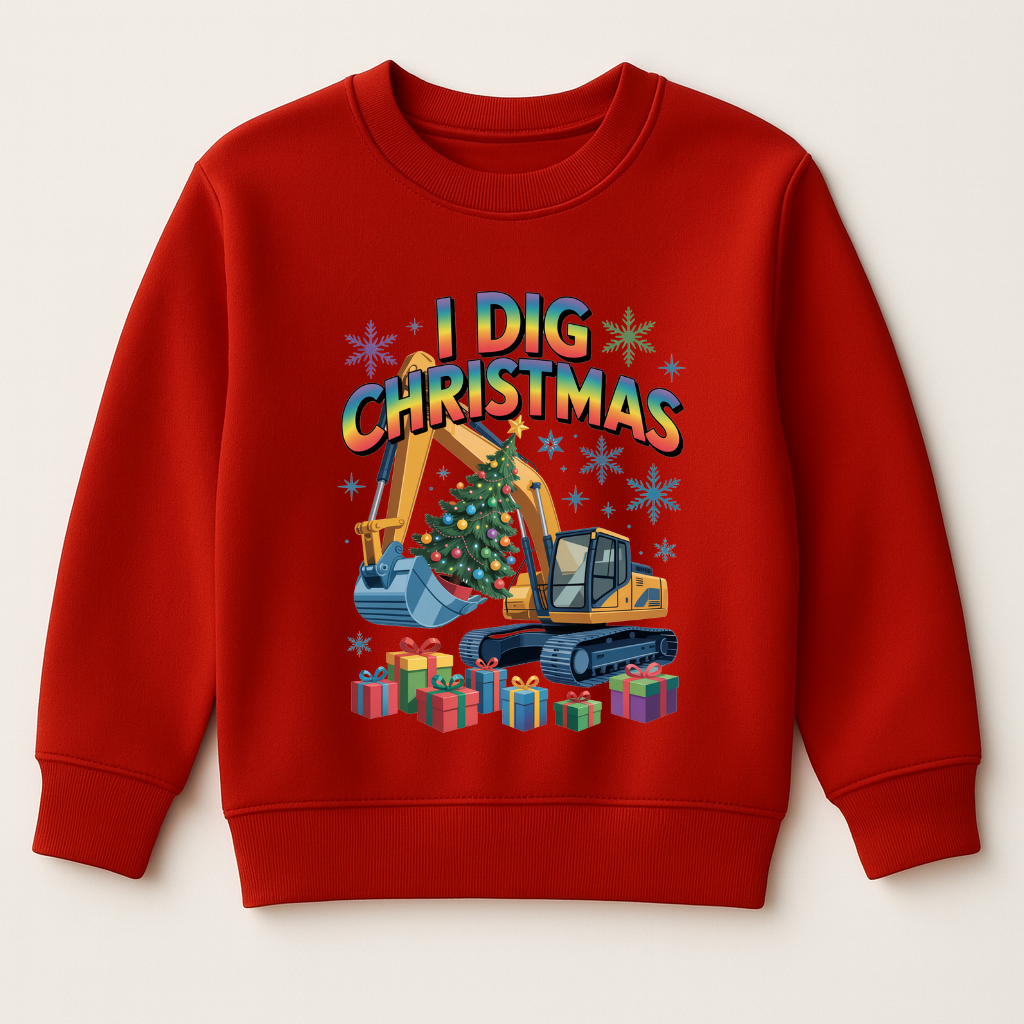 DTF I Dig Christmas Digger