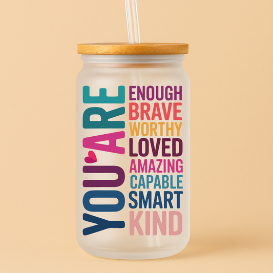 Single UVDTF You are Enough Self Motivation