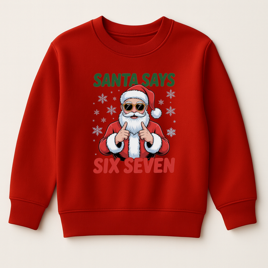 DTF 67 Santa Says Six Seven