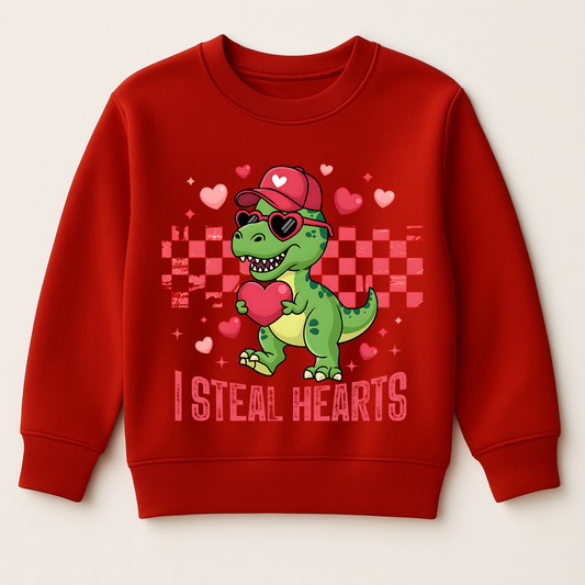 DTF Valentine I Steal Hearts Dino