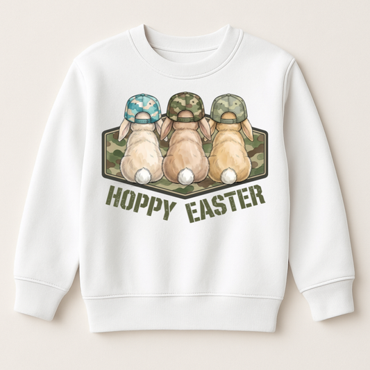 DTF Happy Easter Camo Bunny