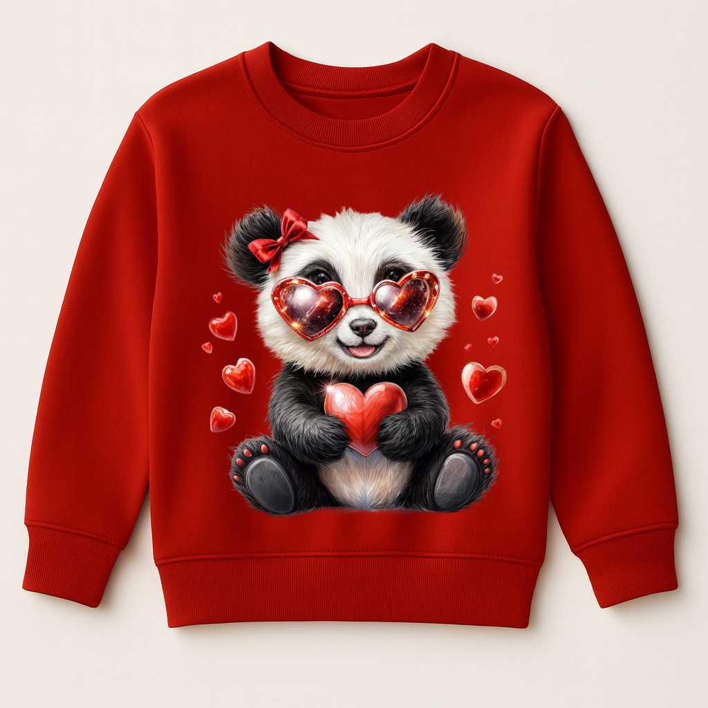 DTF Love Heart Panda