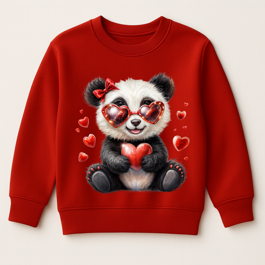 DTF Love Heart Panda