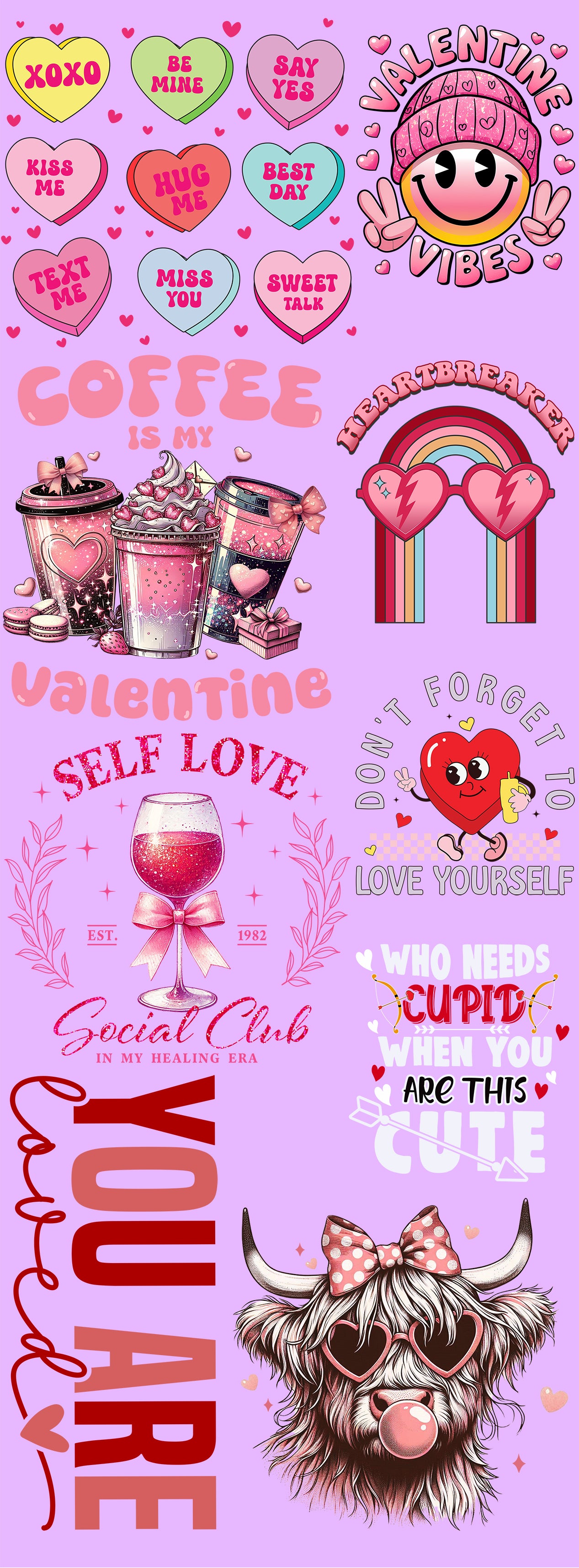 Pre Made DTF Valentine Metre